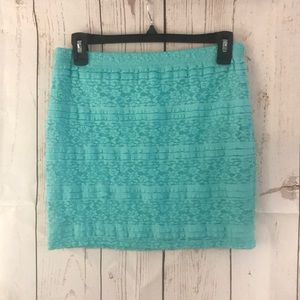 Turquoise Mini Skirt